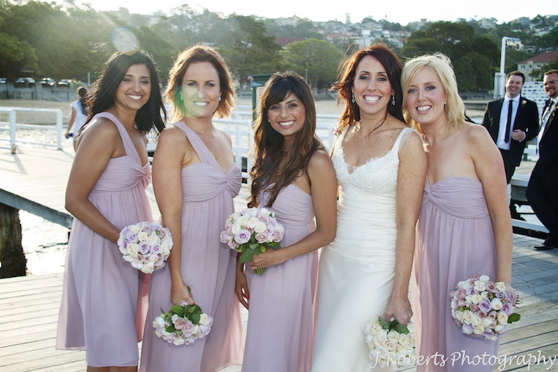 Bridemaids at Balmoral Beach - wedding photography sydney
